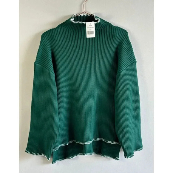 Gibsonlook Womens Pullover Long Sleeve Classic Turtleneck Sweater Green Sz S - Picture 1 of 7